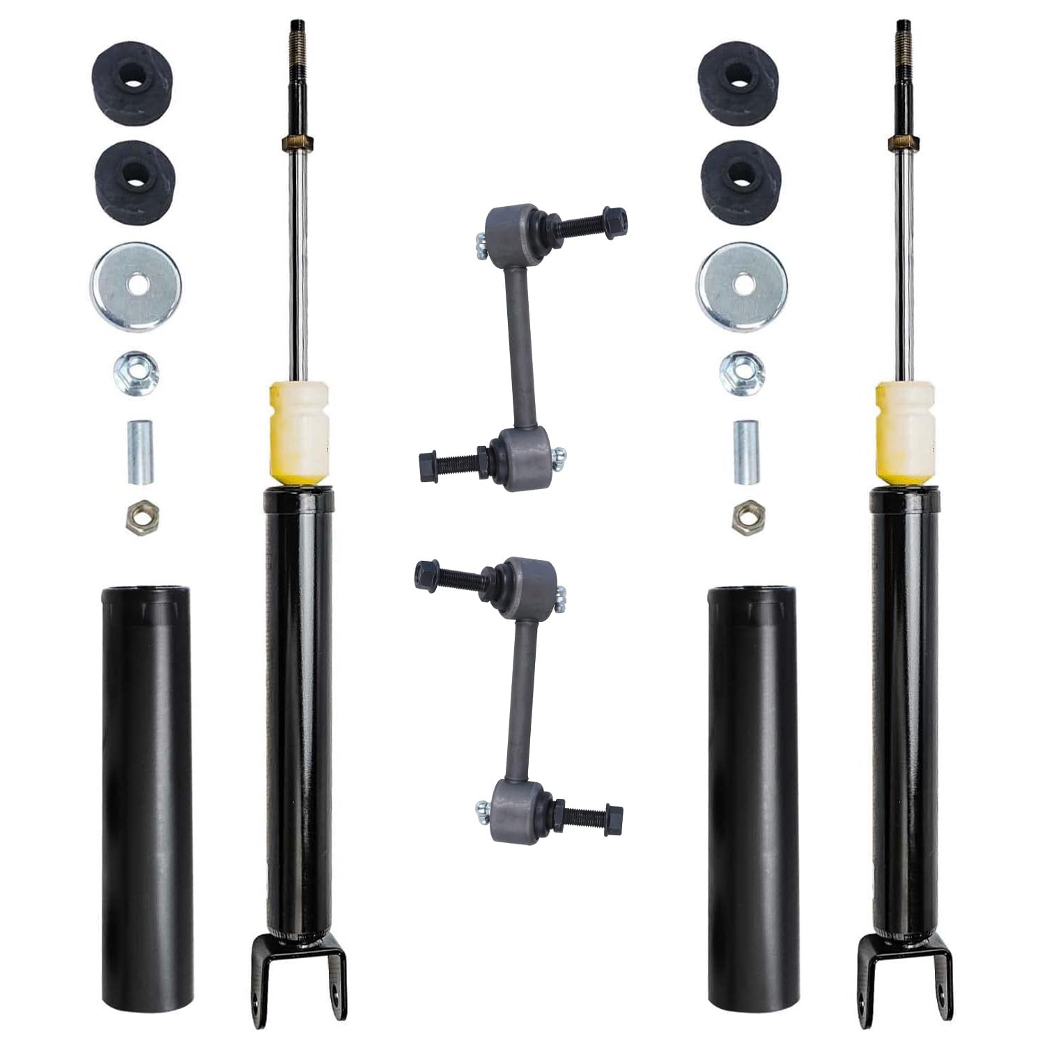 Detroit Axle - Rear 4pc Shock Absorbers Kit for 2010-2018 Ford Taurus
