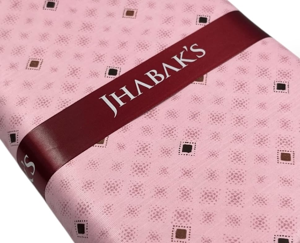 Image of JHABAK'S Unstitched Print Shirt Fabric for Men - Polycotton Material - 2.25 Meter Shirt Piece Cloth - 143