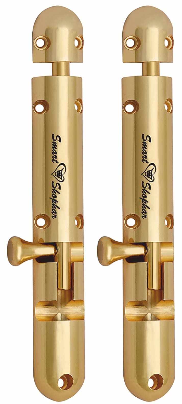 Smart Shophar Smooth Operation Brass Capsule Tower Bolt 8 Inches Gold - Pack of 2 / Rust-Resistant Finish/Secure Fastening (B084ZJMLV8) Amazon Price History, Amazon Price Tracker