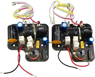JINGERL 2 Way Crossover Tweeter+Bass Crossover 60-120W HiFi 3KHz Two-Way Divider for Denon SC-M39 Home Use 2PCS