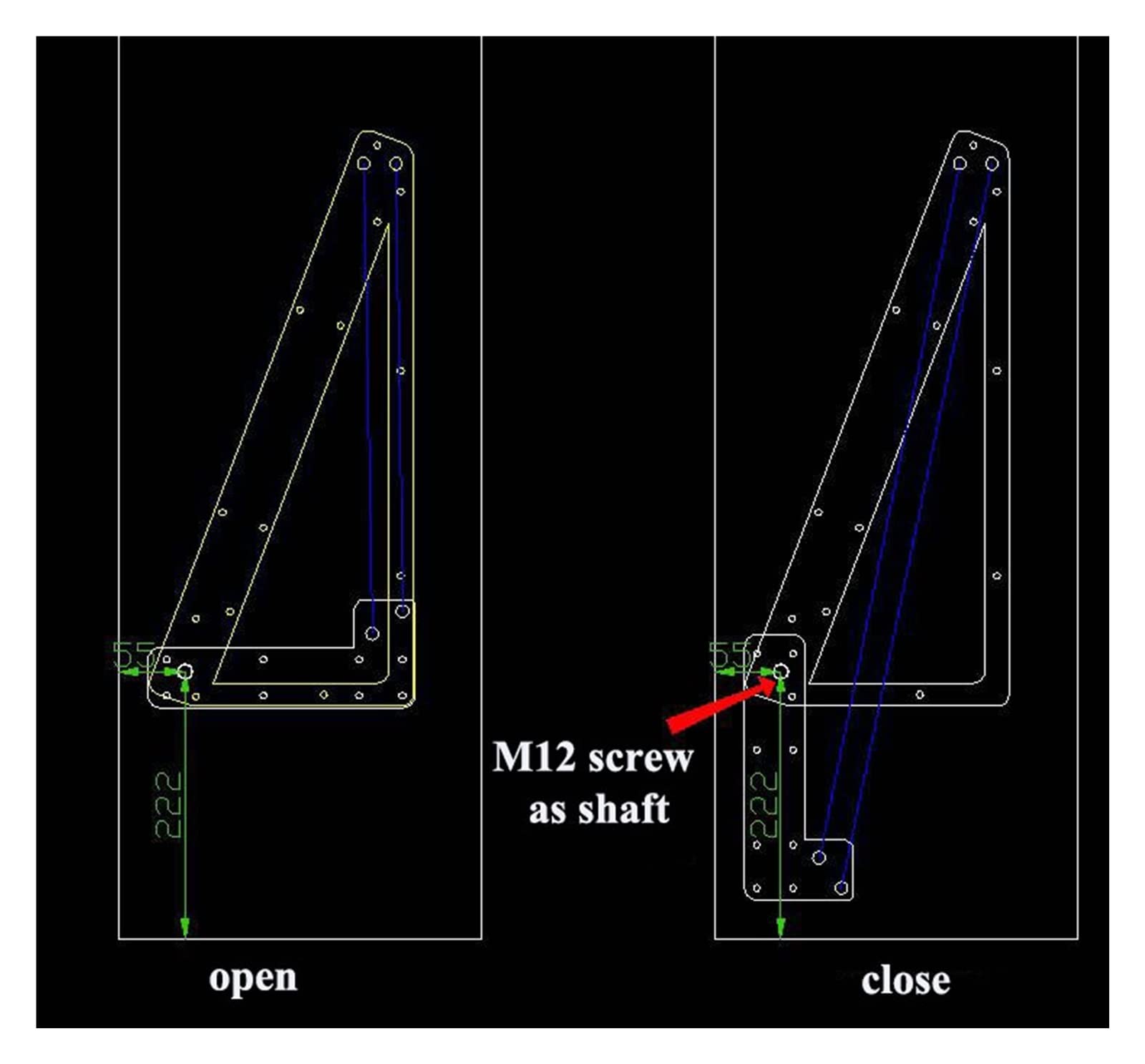 Kit de herrajes para cama Bricolaje Mecanismo De La Cama De Pared Mochy Dormitorio Muebles para sofá cama