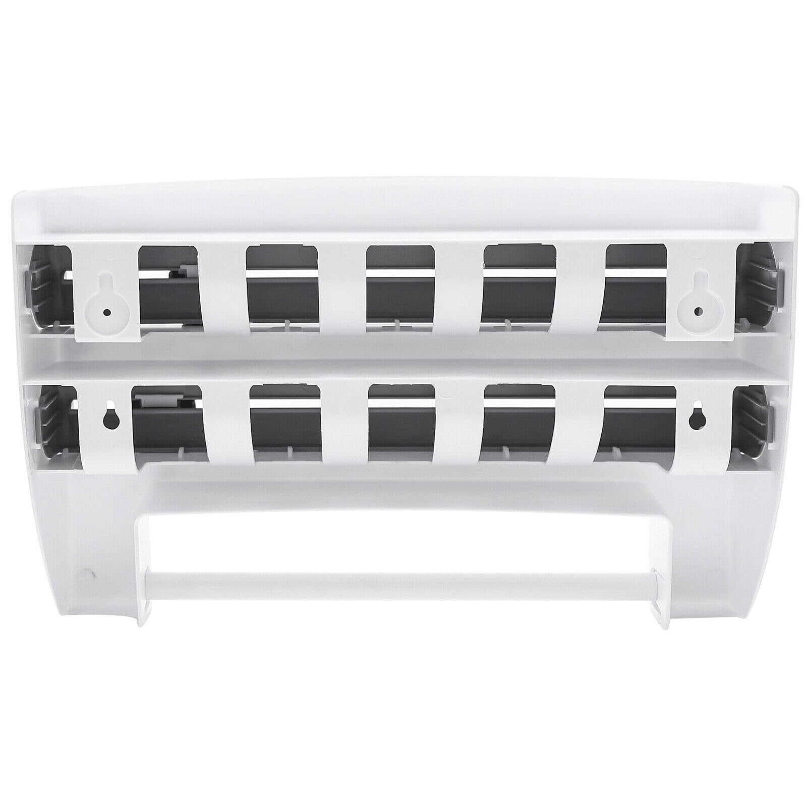 Portarotolo da parete 4 in 1, da parete, con ripiano, dispenser per rotoli da cucina, senza foratura, per pellicola e rullo da cucina