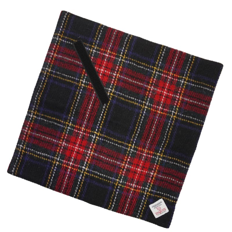 Harris Tweed Camera Wrap, 31x31cm (12.2 inch), Magic Self-Adhesive Protective Cloth with Microfiber Suede Inner, Anti-Scratch Lens Wrapper for DSLR/Camera/Lens/Phone/Accessories(Chrismas Eve)