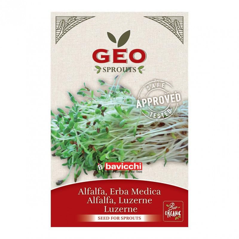 Kit de Germination GEO Plus 3 Niveaux – Excellente qualité & très haute germinabilité | Germoir plastique sans BPA (couvercle + base d’égouttage) |10 Graines à germer bio longue conservation (250 g)