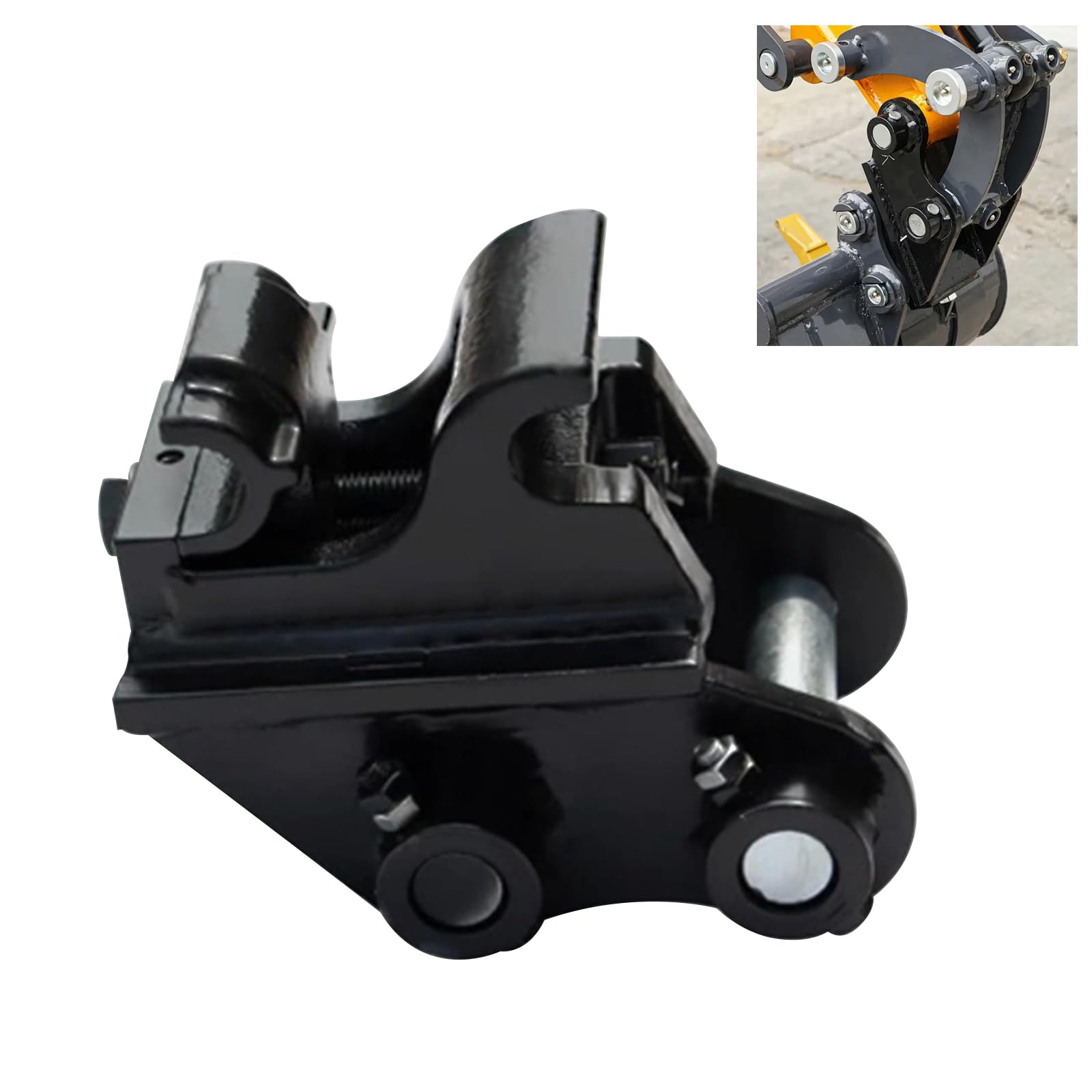 Mini Bagger Schnellwechsler, 0.8T-2T, 92 mm / 3,62 Zoll Spannlänge, Bagger-Schnellwechselkupplung, Hochfeste Baggeranbaugeräte für die Meisten Bagger