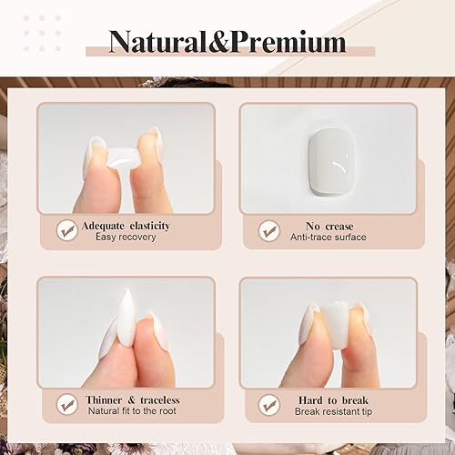 Miniatura 3 de JODSONE 2023 Trend Fashion - Uñas cortas a presión con pegamento de uñas, uñas postizas 2 en 1 para extensiones de uñas postizas