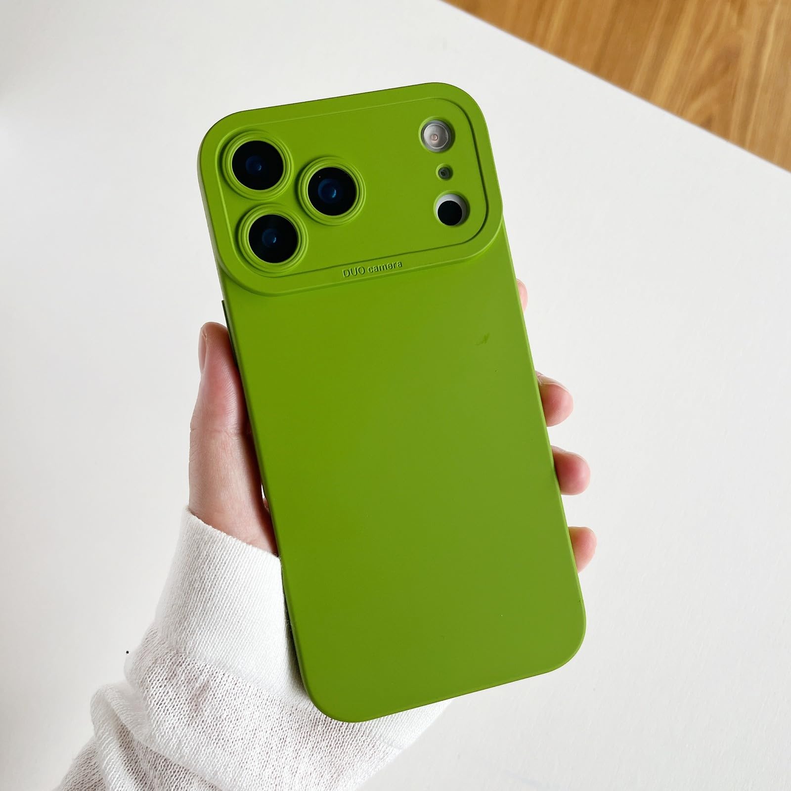 Coque pour iPhone 17 Pro antichoc silicone souple rigide vert - 8
