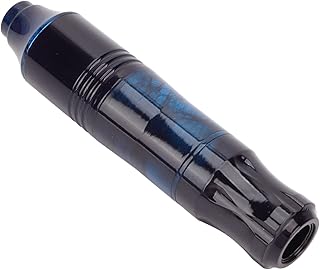 Caneta de máquina de tatuagem rotativa, interface DC caneta tatuagem estilo cartucho metralhadora forro shader máquina de tatuagem com cabo de grampo, máquina de tatuagem profissional (azul)
