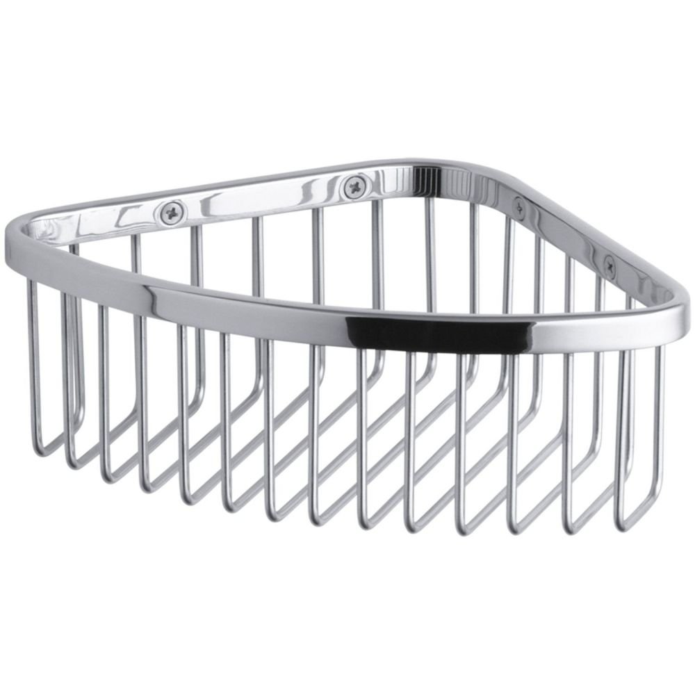 KOHLER 1896-S Shower Basket, Medium, Polished Stainless