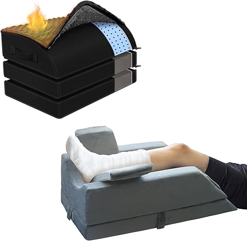 Reposapiés debajo del escritorio para uso en la oficina y almohadas ajustables para elevación de piernas