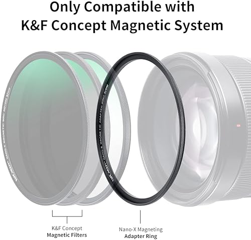 Miniatura 3 de K&F Concept Anillo de filtro de base magnética vacía de 3.031 in (funciona solo en el sistema magnético K&F Concept Quick Swap)