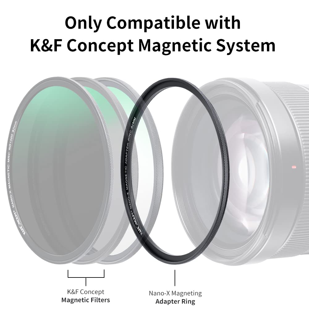 K&F CONCEPT Pusty magnetyczny pierścień filtrujący 67 mm (działa tylko na magnetycznym systemie szybkiej wymiany K&F Concept)