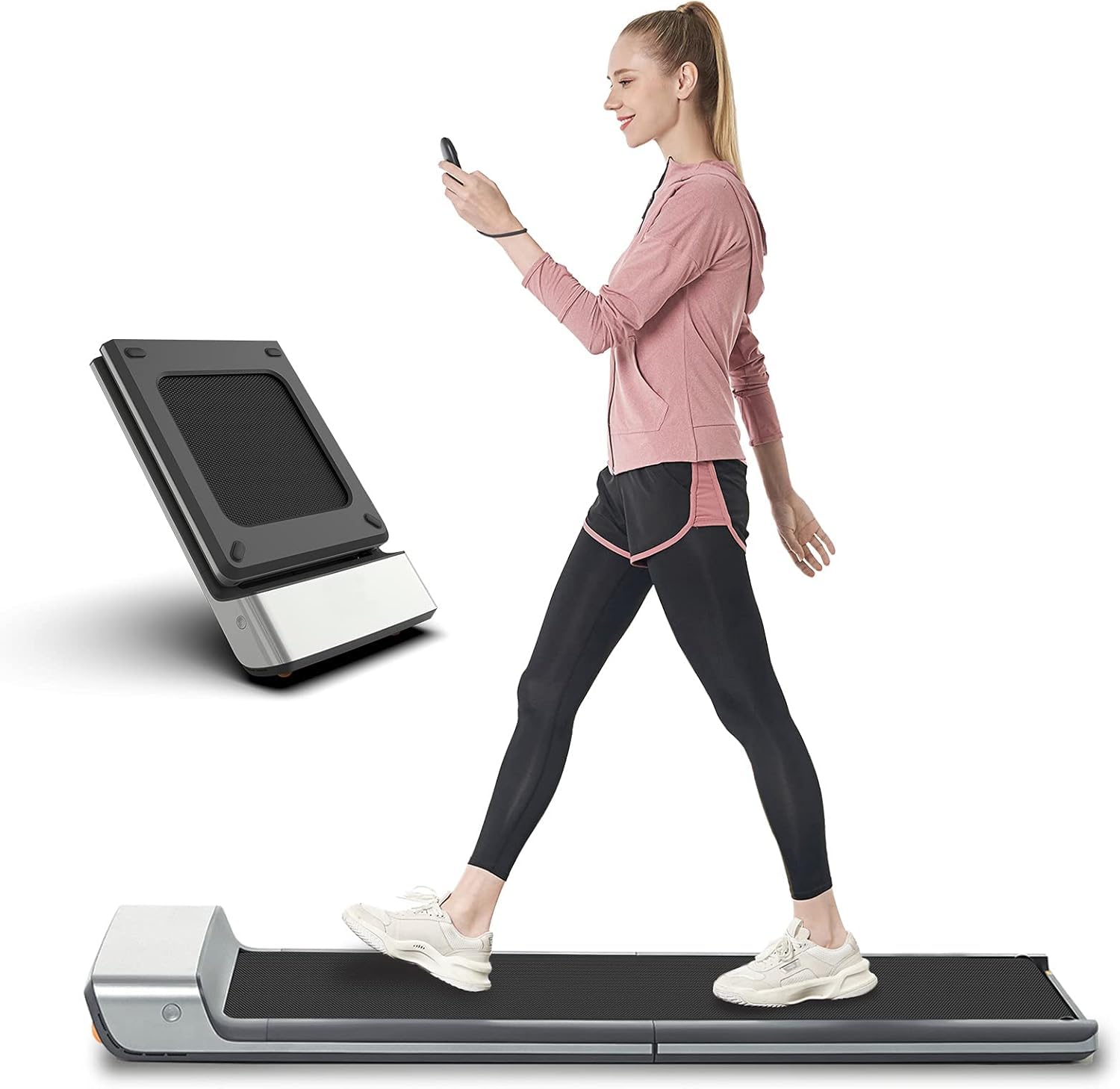 WALKINGPAD P1 Laufband Klappbar Laufband für Zuhause 0,5-6km/h 1PS Motor 746W mit App und Fernbedienung, Ultra Slim Walking Treadmill für Heimfitnessübungen