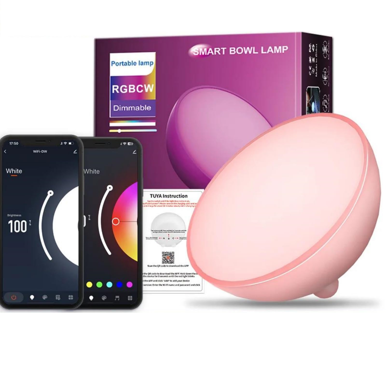 Tuya Wifi Smart Bluetooth Graffiti Restauracja Pokój dzienny Sypialnia Dom Inteligentny Stół Mała Nocna Atmosfera Miska Światło