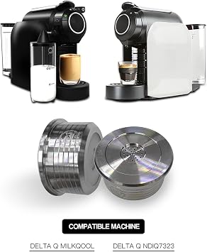 Durable Stainless Steel Coffee Filter Pod for Delta Q NDIQ7323 Enhanced MILKQOOL