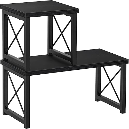 Miniatura 9 de Honiter Estante de escritorio, estante organizador de escritorio, estantería pequeña independiente, organizador de escritorio apilable independiente