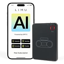 AI Voice Recorder 64GB Metal, Note Taking Device, Transcribes, 18h Battery
