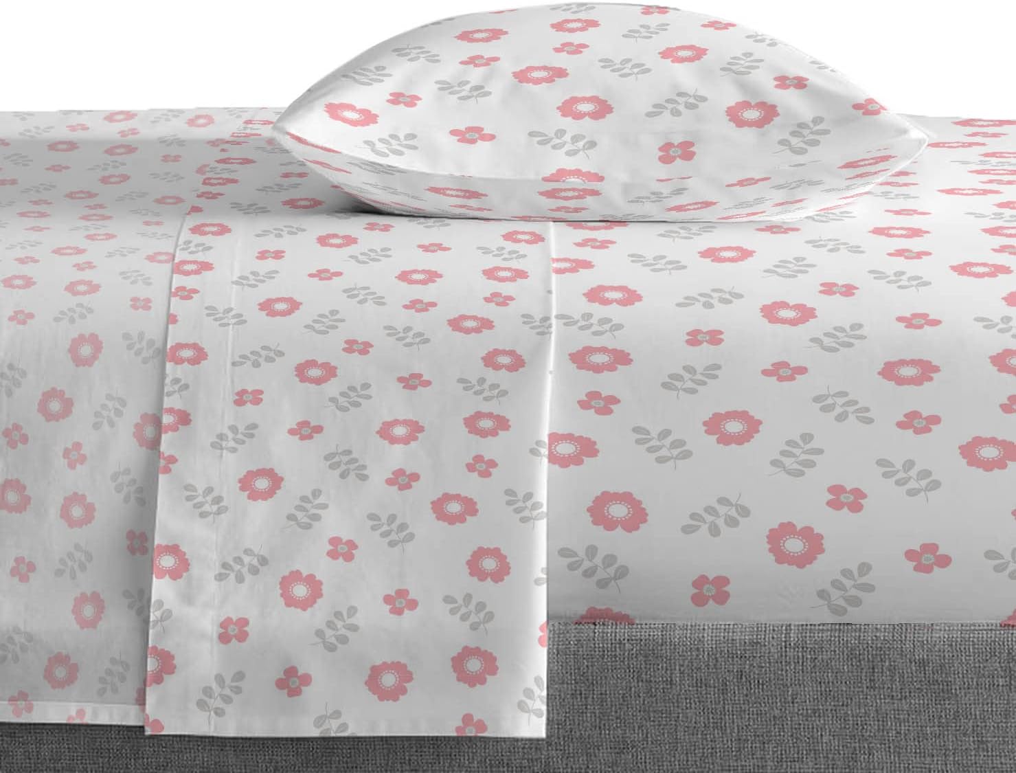 Saturday Park Cutout Floral Twin Sheet Set 3 Piece 100