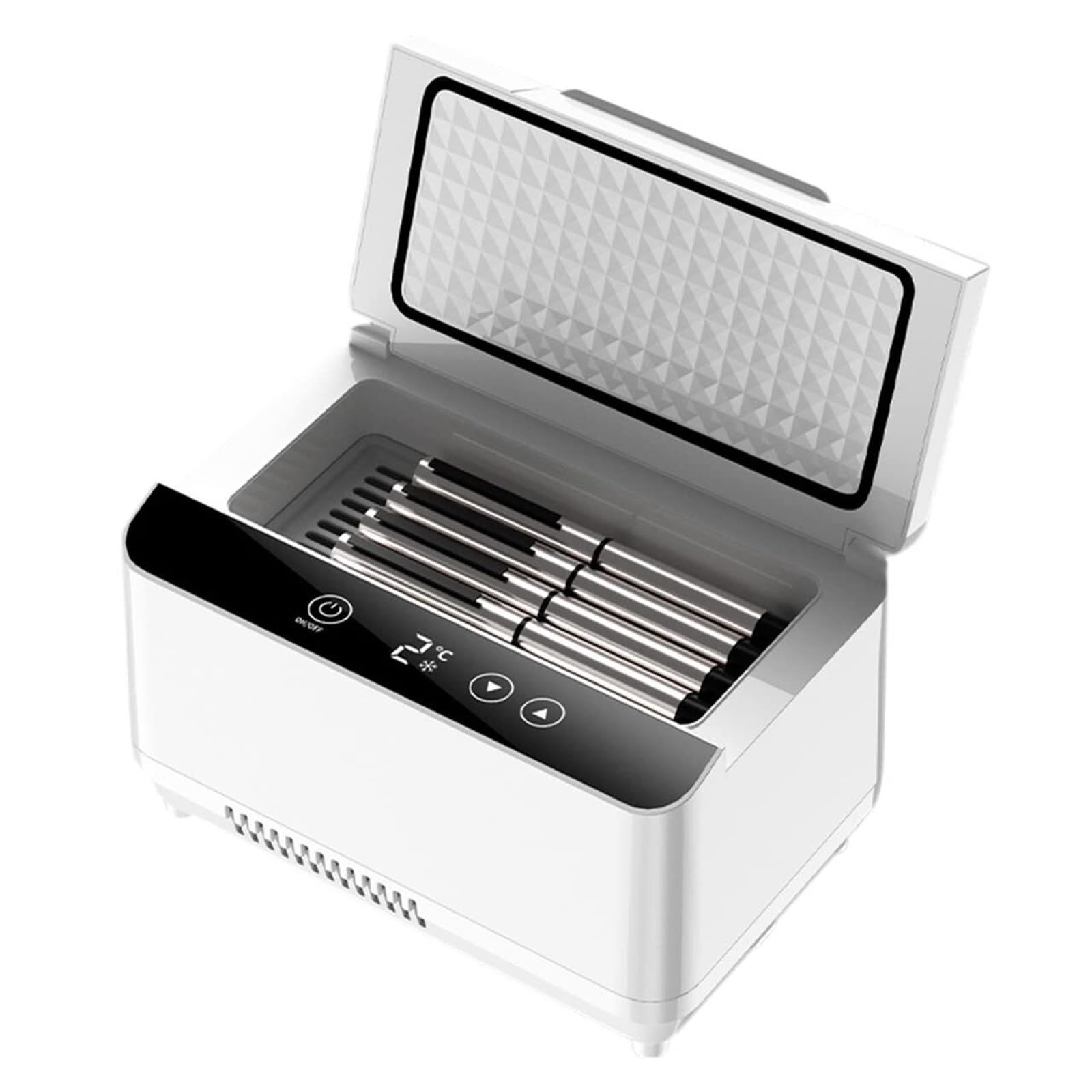 Nevera Portátil para Insulina y Medicamentos - Estuche Térmico Silencioso con Carga USB | Almacena 8 Plumas o 75 Cartuchos | Mantiene 2-8°C para Diabéticos