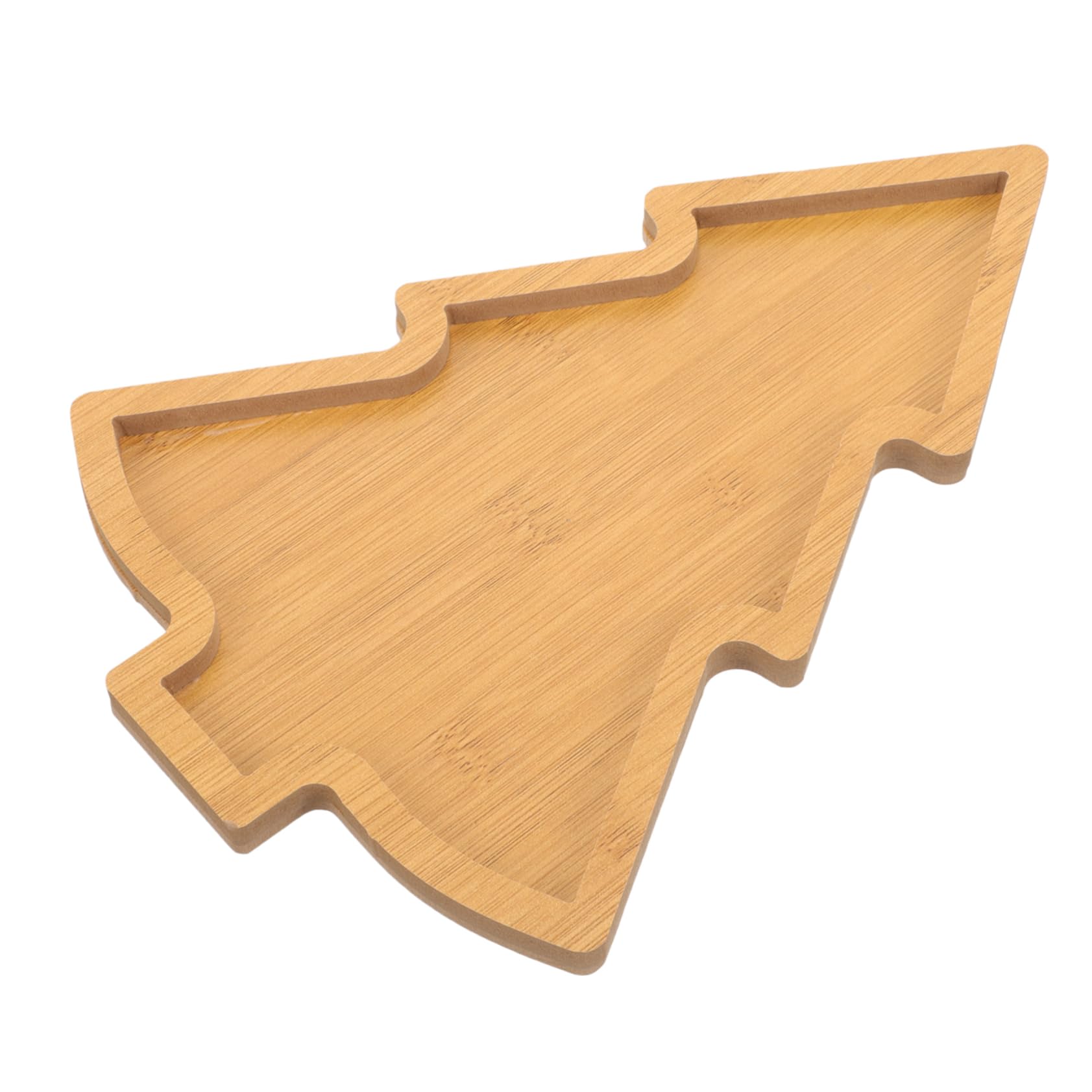 IMIKEYA Christmas Tree Tray Tree Shaped Plate Christmas Platter Charcuterie Sushi Christmas Tree Cheese Board Chistmas Tree Serving Tray Xmas Tree Shape Party Plates Christmas Tray Wooden - Image 2