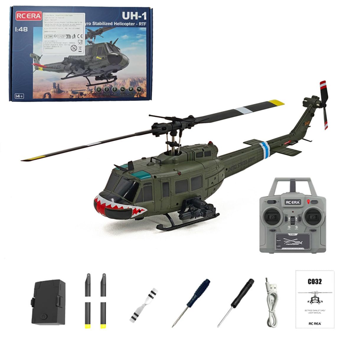 新品未使用 mbbTEfs C032 1/48 スケール UH-1 Huey Amazon.com: RC ERA