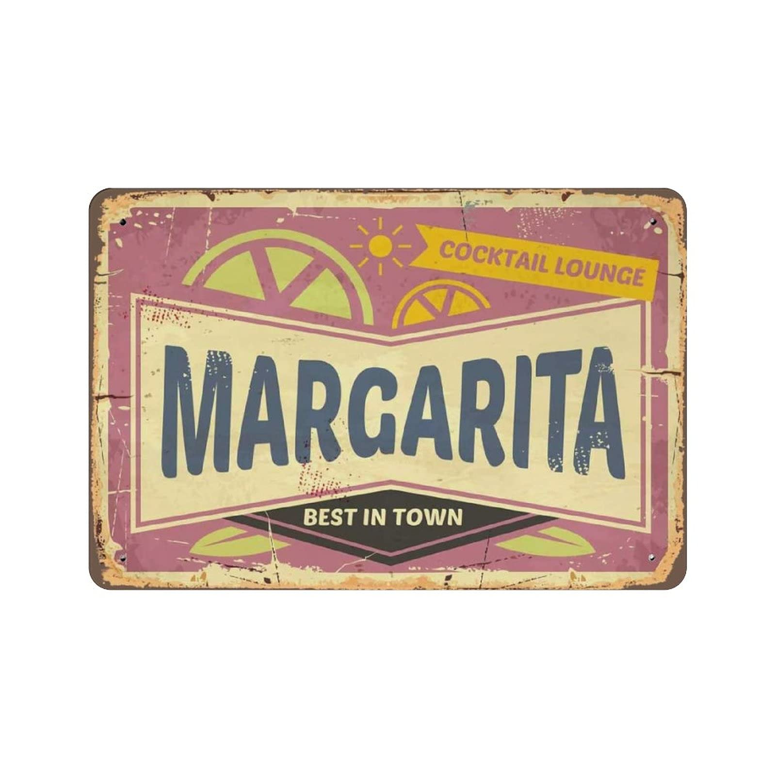 Metal Tin Sign Cocktail Lounge Best in Town Vintage Tin Poster Metal Sign Wall Decoration Country Kitchen Home Garage Decor 8"x12"