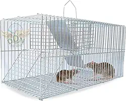 Gaiola Ratoeira Armadilha Pegar Rato Camundongo Fundo Falso