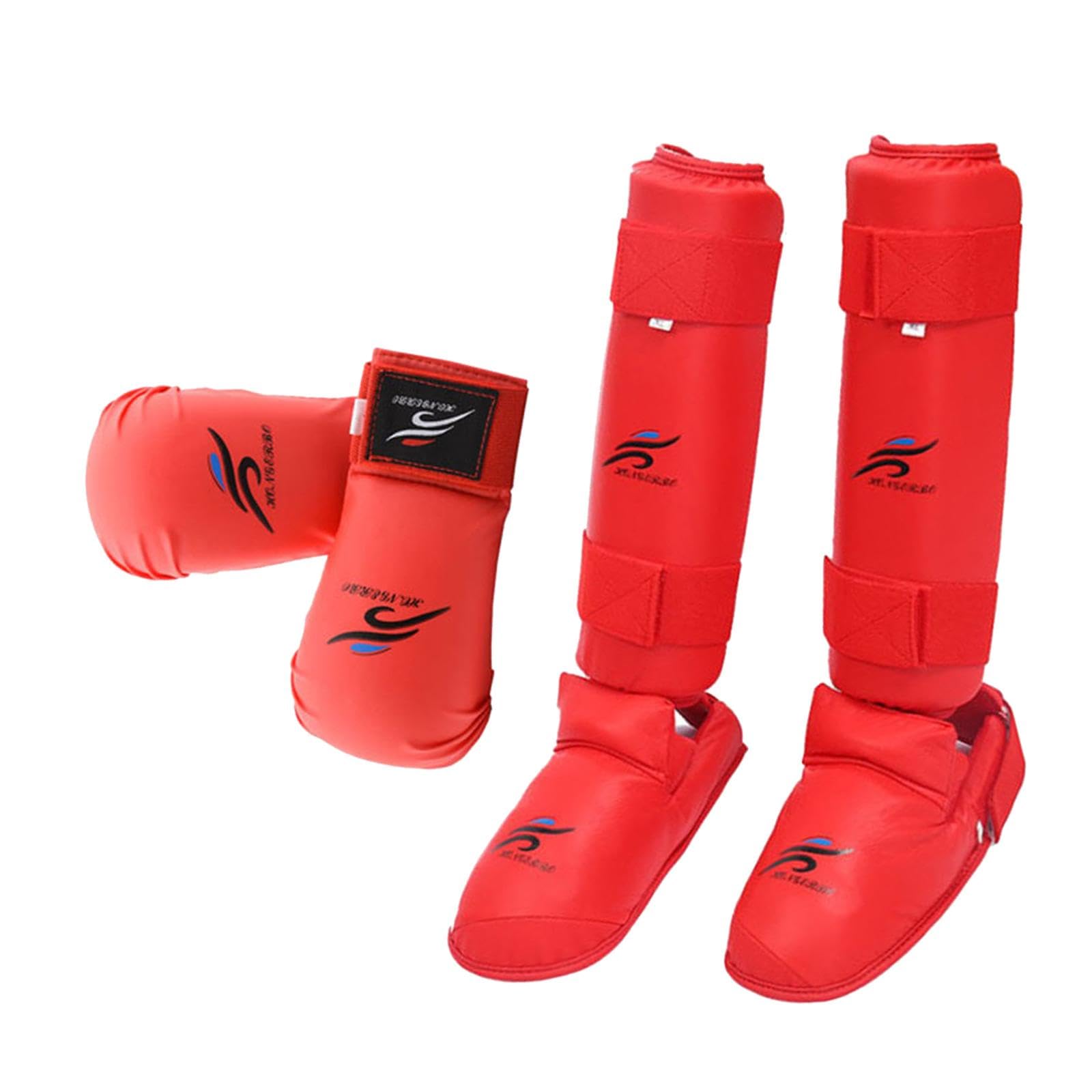 Baoblaze Guantoni da Boxe, parastinchi con Calzature, Set di Attrezzi per Lo Sparring di Karate, Guanti da Sparring, per Lo Sparring di Muay Thai