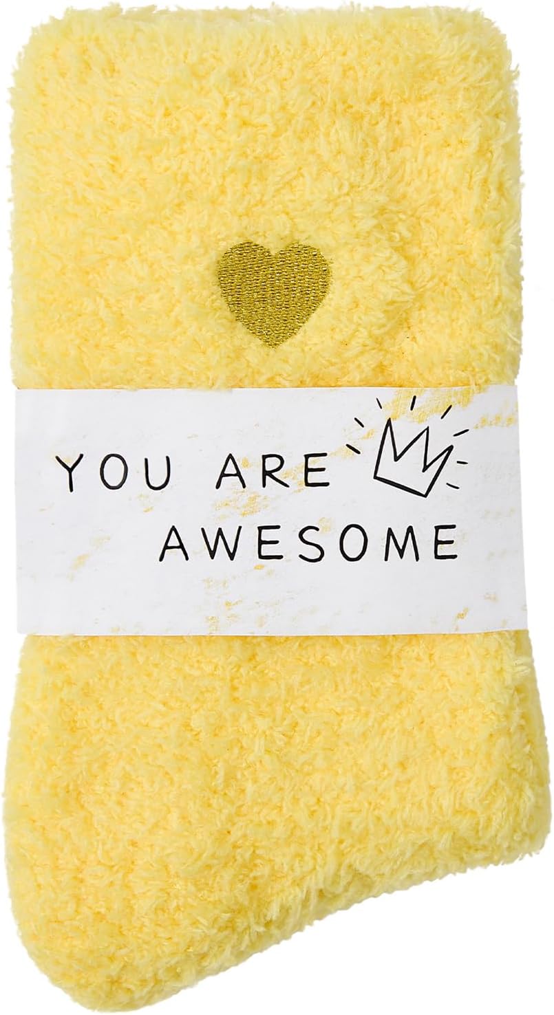 American Trends Coral Fleece Cloud Socks Ultra-Soft Fuzzy Warm Sleep Socks Cozy Unisex Gifts for Birthday Self-Care