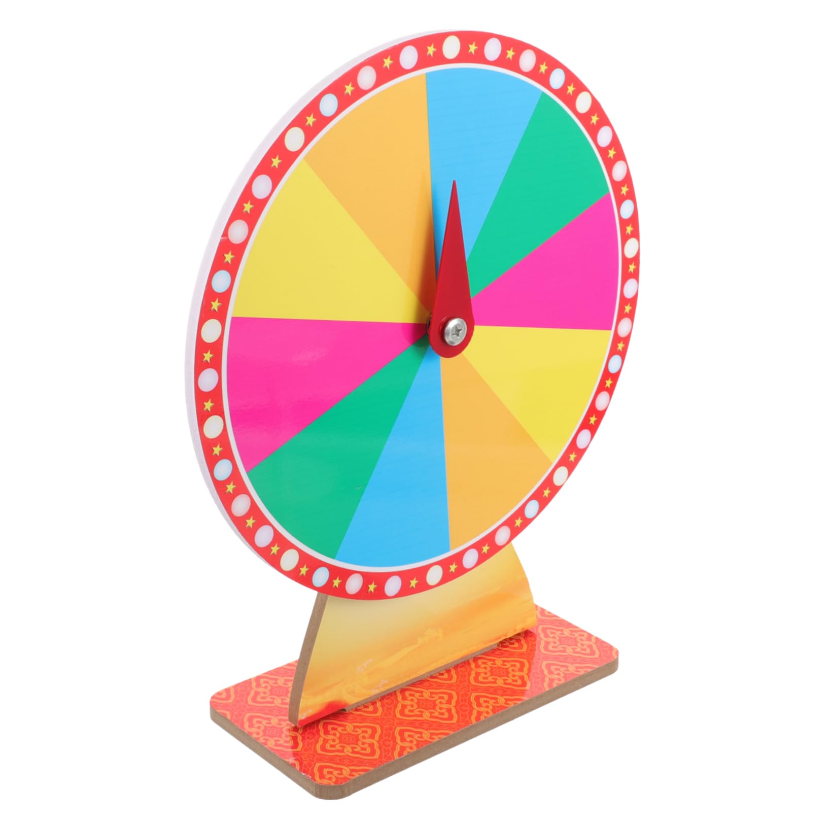 Milisten Fortune Rotating Prize Wheel Tabletop Game Turntable for Parties Carnivals and Trade Shows Multipurpose Raffle Game Prop Easy to Use for All Ages
