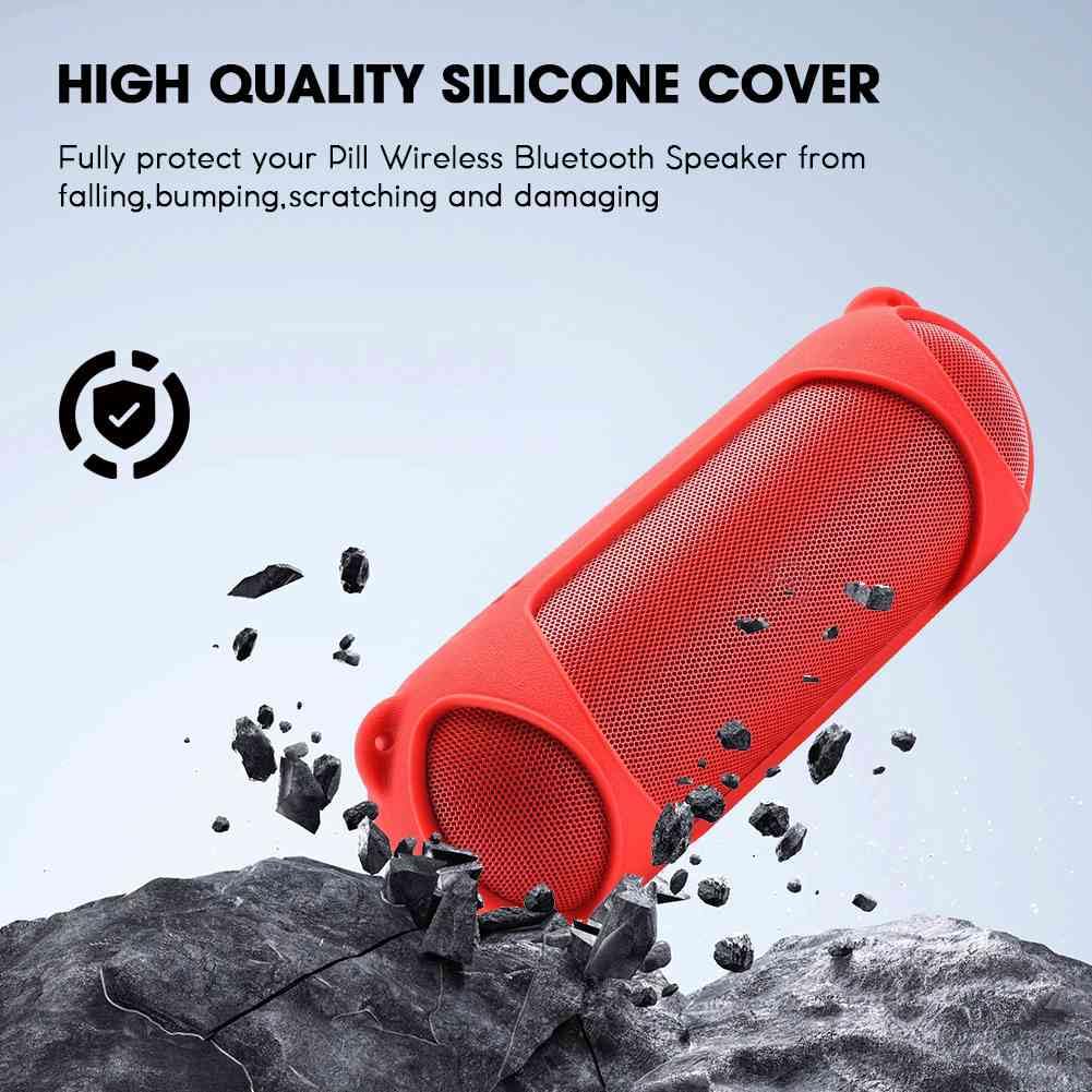 Funda de Silicona para Altavoz Bluetooth Beats Pill, Estuche Portátil Antigolpes con Correa de Hombro, Protector para Viajes