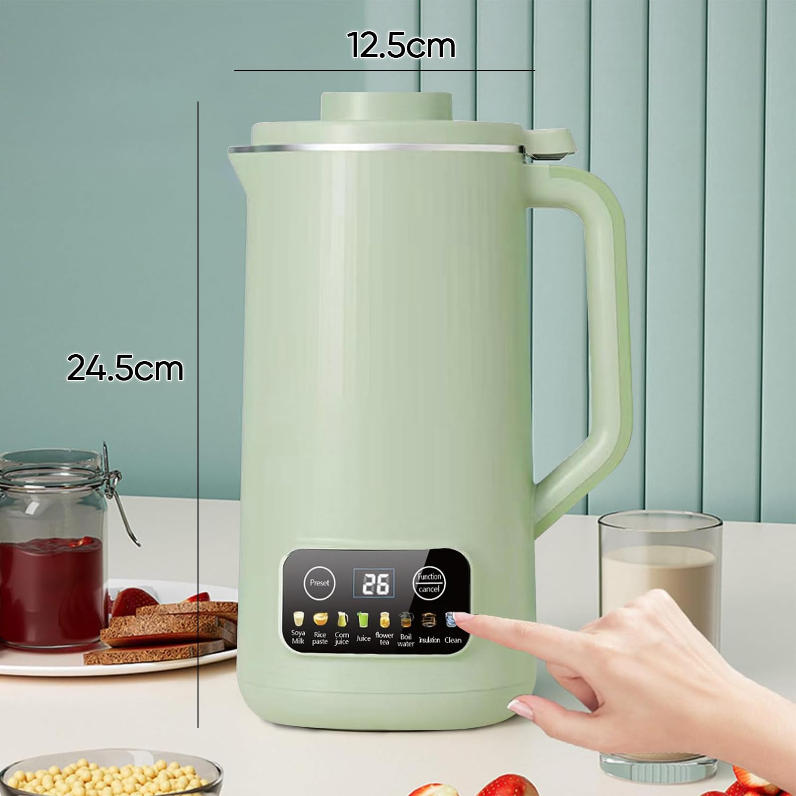 220v Macchina Per Latte Vedetali, 600ml Macchina Automatica Del Latte Di Noci, Latte Vegetale Fatto In Casa Senza Lattosio, Multifunzionale E Salute Macchina Per Latte Di Soia per Avena, Soia, Noci