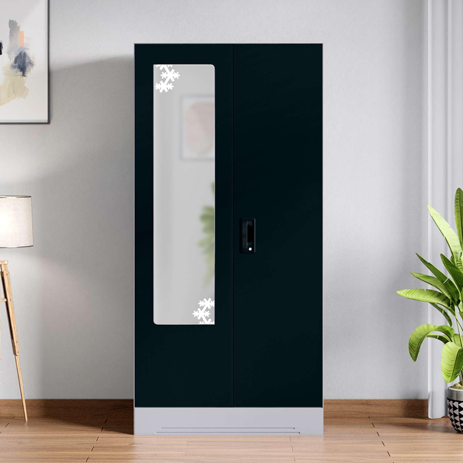 GODREJ INTERIO Slimline Alloy Steel Wardrobe with Mirror Pacific Blue, 2 Doors, 1 Year Warranty-picture-29