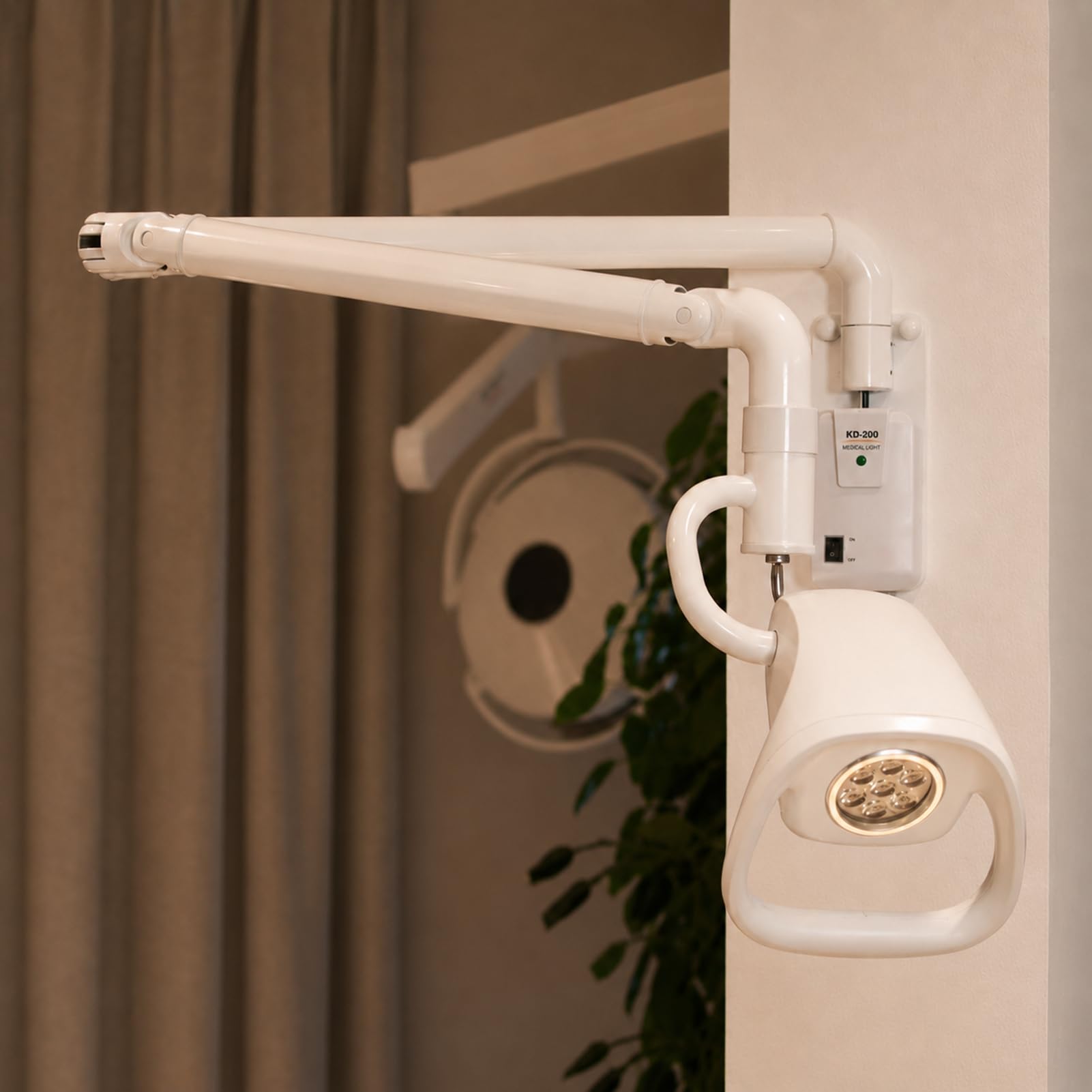 SenhE Lampada Chirurgica LED a Parete, Braccio Articolato, Luce Fredda 4000-5000K, 21W, Ideale per Studio Dentistico e Ambulatori Medici, AC 90-240V