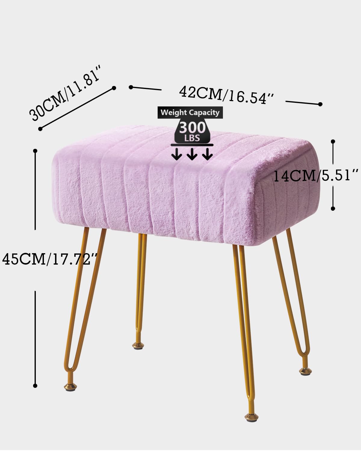 Silla de vanidad Velvet Purple LG-51V