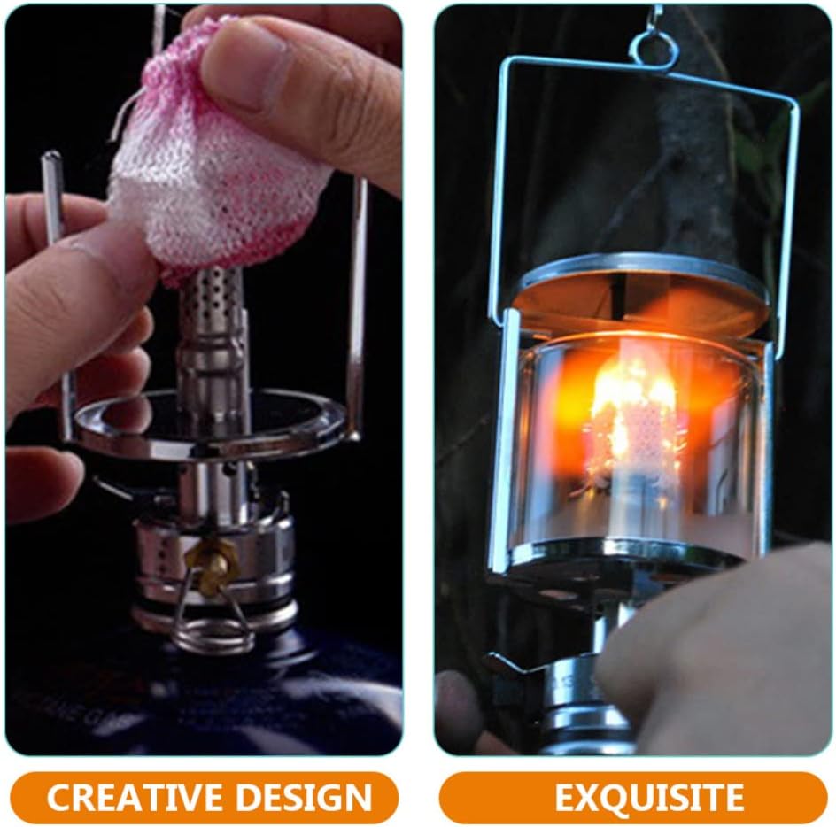 Sewroro 12pcs Gas Lantern Mantles, Windproof Rayon Lamp Mantle Covers for Camping, Compact and Foldable Outdoor Accessories - Image 3