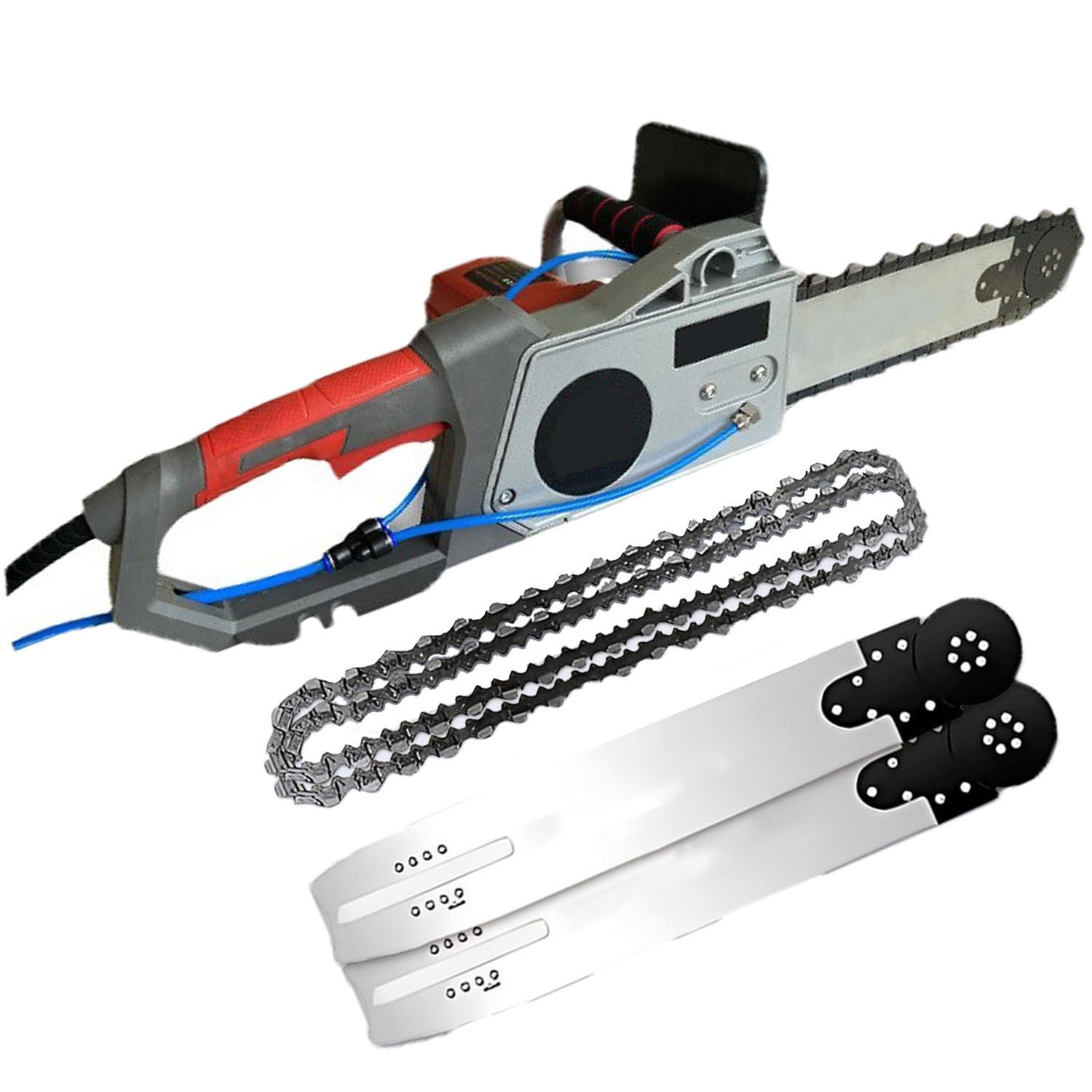 Motosierra eléctrica para hormigón, minimotosierra eléctrica de mano para cortar muros, cortadora de muros con cadena de diamante eléctrica, con supresión de polvo con alimentación de agua 350