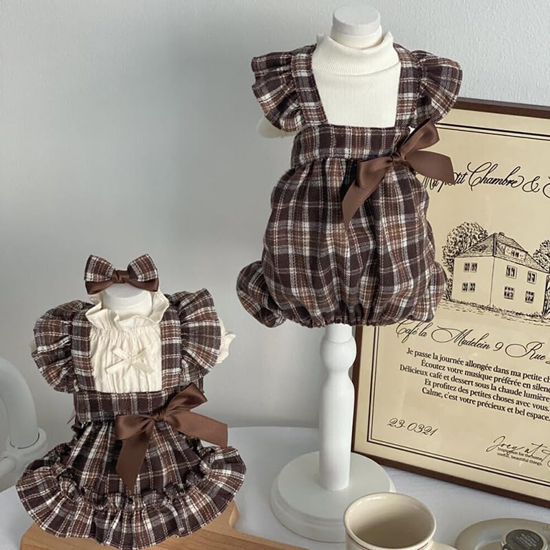 Vestido Princesa para perros marrón talla XL miniatura 4