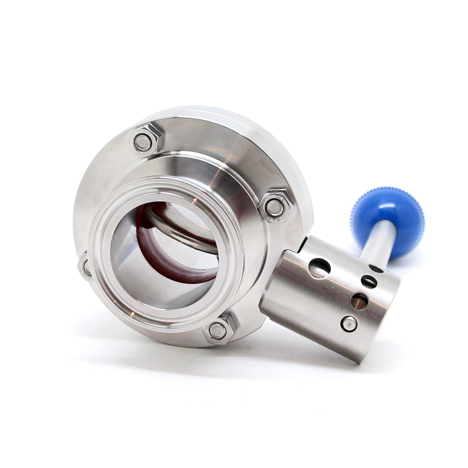 1.5" Stainless Steel 304 Tri-Clamp Butterfly Valve With Silicone Seal - Manual Sanitary Valve