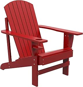Outsunny tuinstoel met bekerhouder, verstelbaar, massief hout, 97 x 72