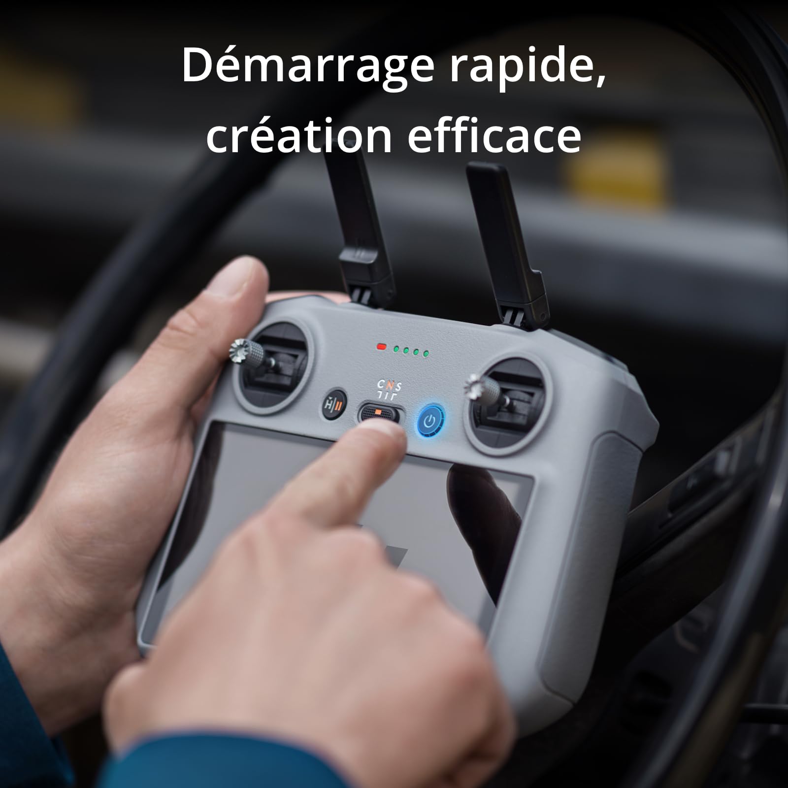 DJI RC 2-processeur de Nouvelle génération, Transmission O4 20 km, écran FHD 5,5 Pouces, antennes 2T4R, Smart Controller pour Drones, léger et Compact