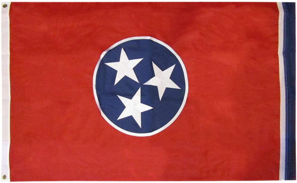 3x5 State of Tennessee TN 3'x5' 210D Nylon Embroidered Premium Quality Heavy Duty Flag (RUF)