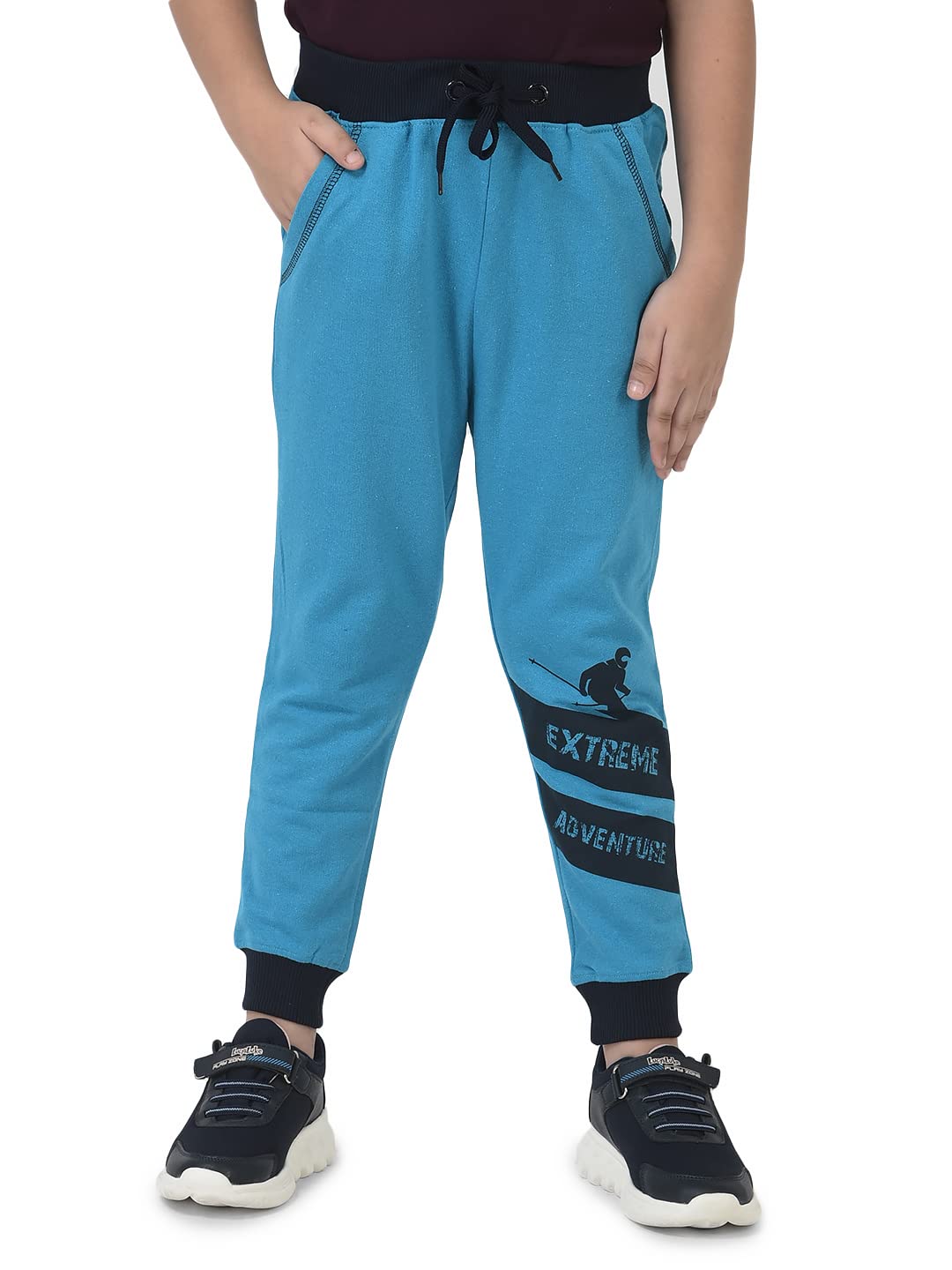 CuB McPAWS be curious Boys Cotton Track Pants | 4 to 12 Years (5-6 Years, Turquoise) Regular Fit 2