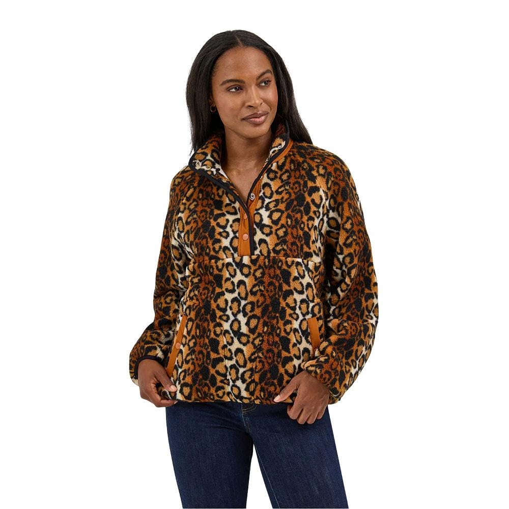Wrangler Womens Retro Brown Sherpa Pullover