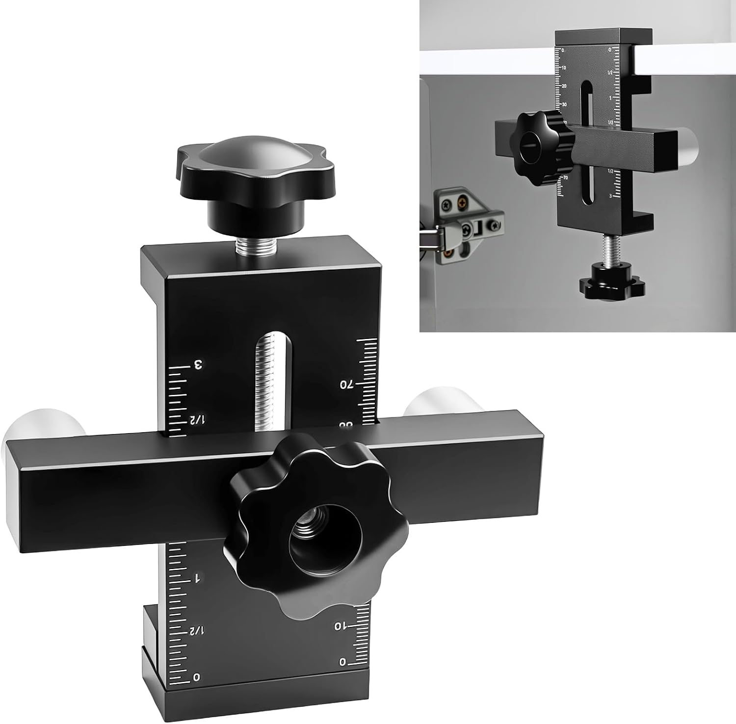 Cabinet Door Mounting Jig, Precision Aluminum Alloy Cabinets Doors Installation & Alignment Tool