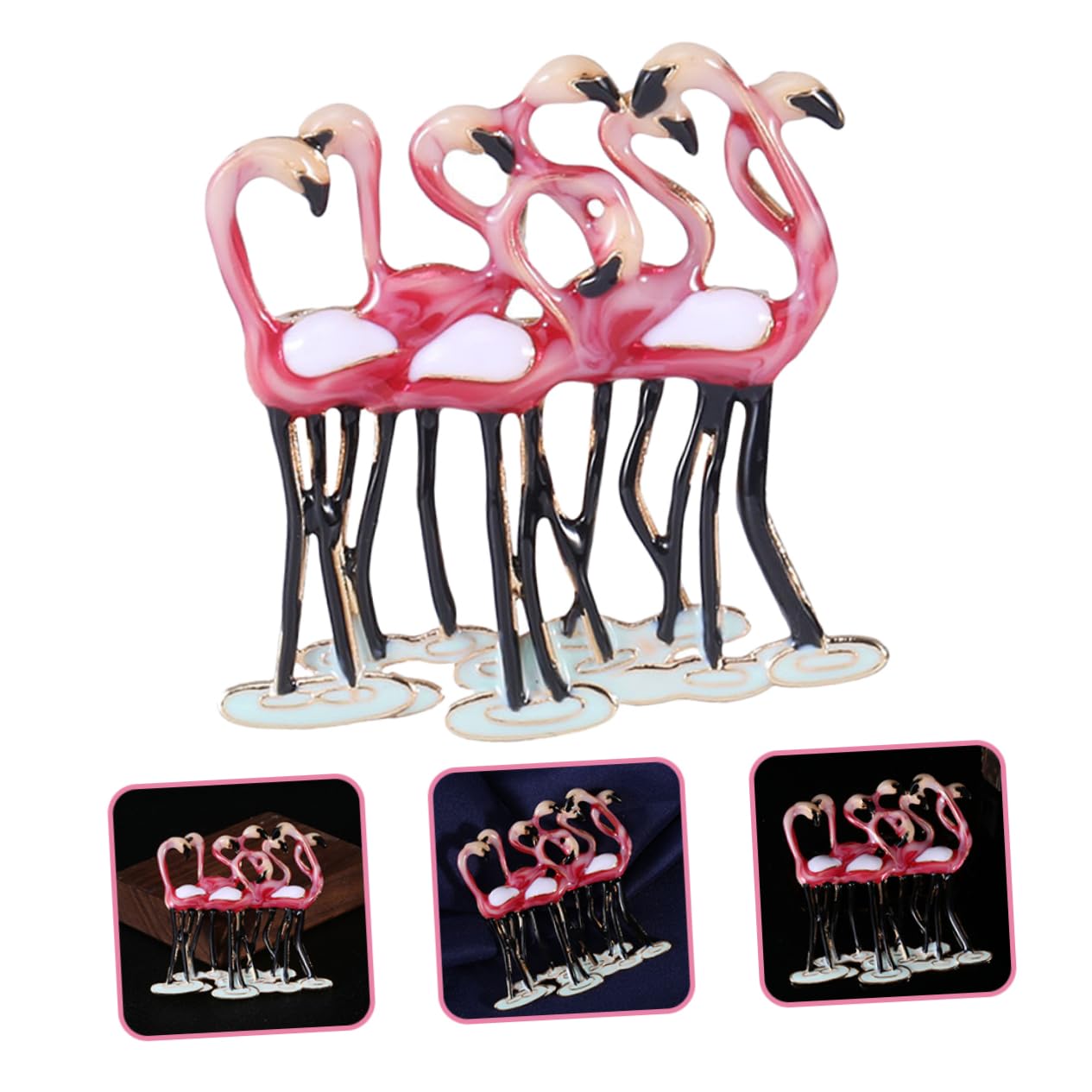 SHERCHPRY Spilla Fenicottero Fermaglio Decorativo Per Spilla Perno Zaini Pin Di Strass Clip Spilla Sciarpa Spilla Per Abbigliamento Perno Per Zaini Spilla a Scialle Lega