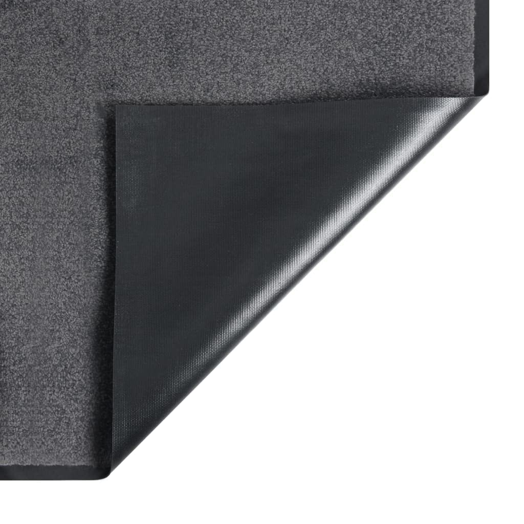 Zerbino antracite 40 x 60 cm con superficie in velluto e retro antiscivolo, robusto design in polipropilene per ingresso, corridoio e terrazza coperta