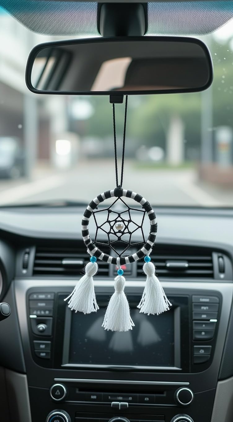 Classic Dream Catcher | Mini Dream Catcher Hanging car Decor | Material :- Cotton Rope-picture-42