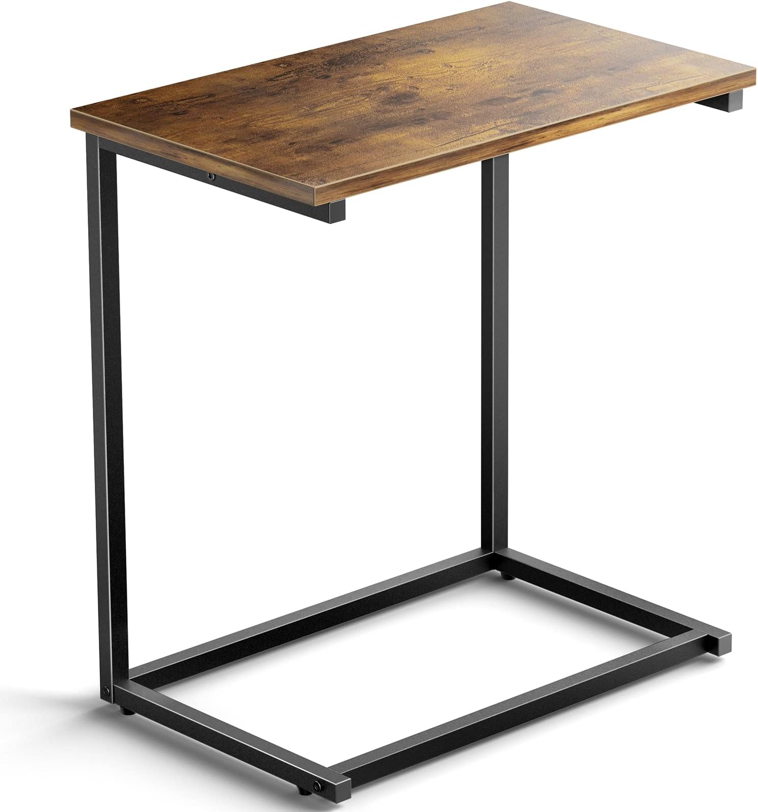 Pipishell C Shaped End Table 27 inches High, Side Table for Couch Slide Under, C Table Sofa Side End Table for Living Room