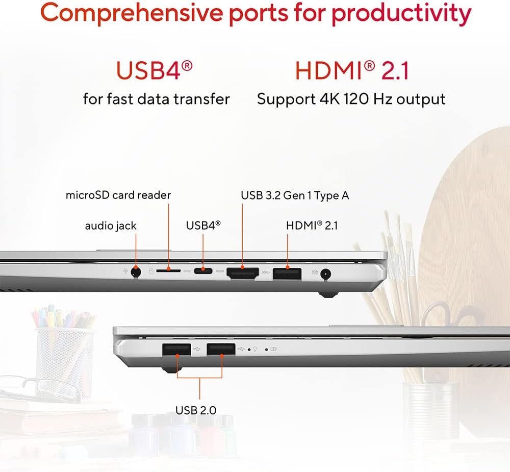 ASUS Laptop Vivobook Pro 15 M6500XV 15.6" 144Hz Full HD Laptop (AMD Ryzen 9-7940HS, NVIDIA GeForce RTX 4060, 16GB RAM, 512GB SSD, Windows 11) 5 61ZN9c4o8DL. AC SL1000